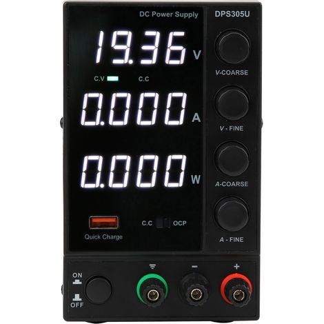 Alimentation CC réglable 30 V 5 A avec affichage LCD à 4 chiffres, prise standard britannique, 100-240 V (1/5)