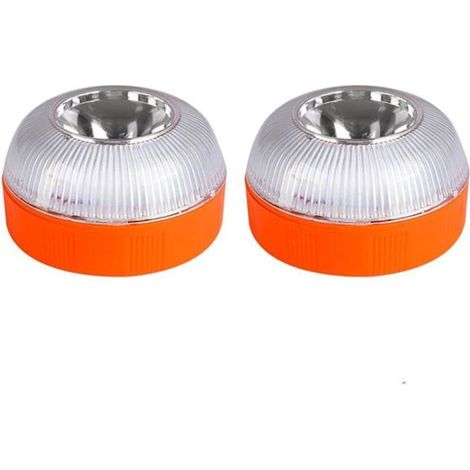 Lampe rechargeable d'urgence V16 - DOK - Induction magnétique - Base magnétique - Compact - 8 LED jaunes - Flash jaune (1/5)