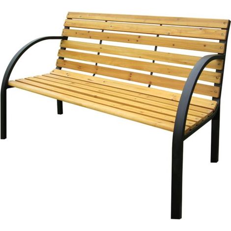 Banco jardín acero/madera - (1/2)
