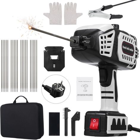 Portable 120A electric welding machine with IGBT inverter, continuously variable current adjustment, ARC comes with 20 rods for professionals and DIY enthusiasts (1/5)
