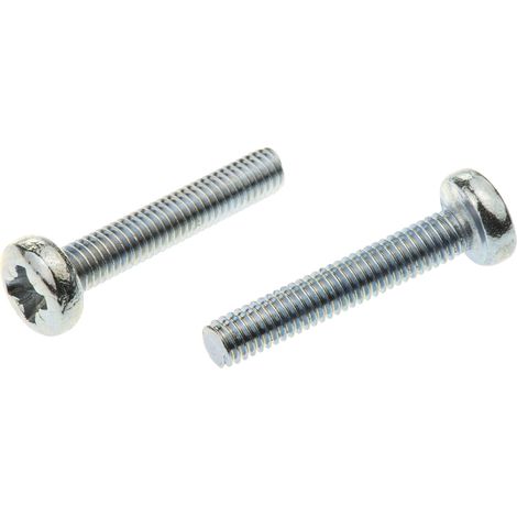 Vis à métaux RS PRO M3.5 à tête Cylindrique Pozidriv en Acier, 20mm ( Prix pour Sachet de 100 )