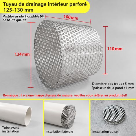 Grille filtre à insertion pour évacuation latérale tuyau ZX-125 en inox 304 anti-bouchage 12,5 × 11 × 10 cm 169 g – Livraison gratuite (1/3)