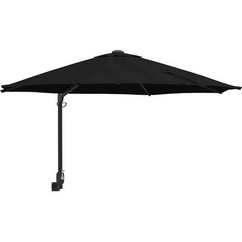 Sombrilla de jardín moderna diseño sencillo para terraza 248 x 248 x 148 cm poliéster negro 020058632