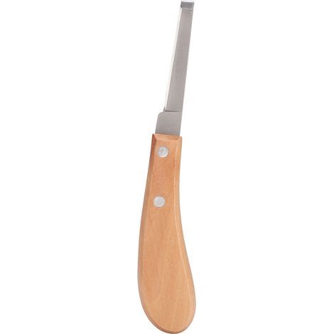 Couteau à Sabot en Acier Carbone pour Chevaux et Bovins, Lame Droite pour Gaucher (1/5)