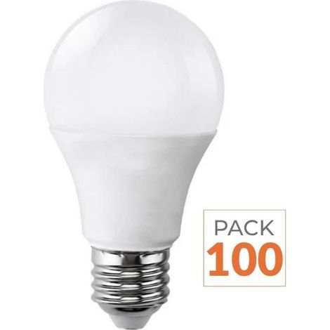 Ampoule LED E27 9W 220V A60 180° (Pack de 100) - Blanc Chaud 2300K - 3500K - SILAMP (1/2)