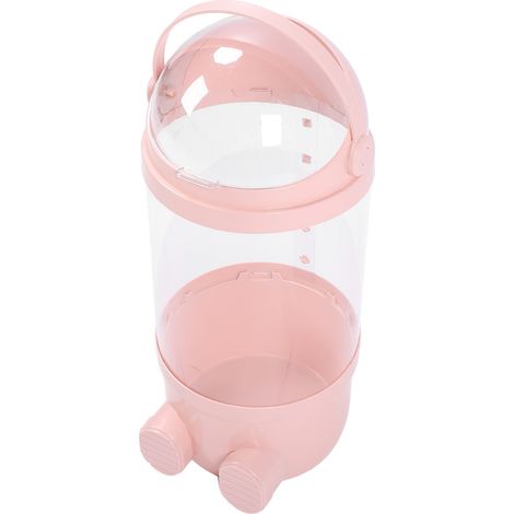 Tube rangement peluches 65cm en plastique transparent organisateur jouets peluche présentoir seau chambre enfant salon rose (1/5)