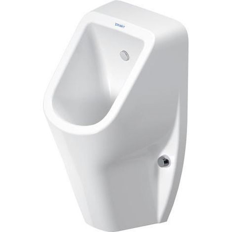Urinoir Duravit n° 1, 1565 mm, blanc brillant, sans rebord. Avec soupape de chasse et arrivée d'eau arrière.