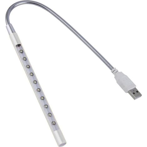 USB LED Lamp - Portable dimmable reading lamp with touch switch. Flexible light for laptops, tablets, power banks, PC night lights, lamps