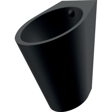 Urinoir Delabie FINO, raccordement arrière, en acier inoxydable mat noir