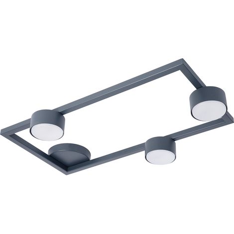Plafonnier moderne graphite rectangulaire 3xGX53 Frame (1/3)