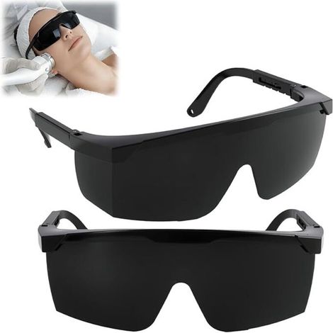 Set of 2 Protective Glasses Against IPL Light, Laser 200-2000 nm, Safety Glasses for IPL/HPL Hair Removal, UV and Intense Light Protection