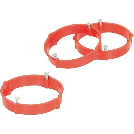 F-Tronic Anneau de compensation de plâtre pour boîtes diamètre 60 mm, rouge