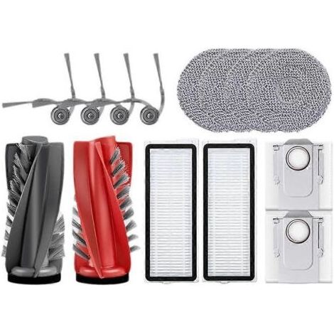 Pièce détachée pour aspirateur Roborock Qrevo 5AE Curv / S5X / 5A1 / 5XC / CurvC : rouleau principal, brosse latérale, filtre HEPA, lingette de nettoyage et sac à poussière (1/5)