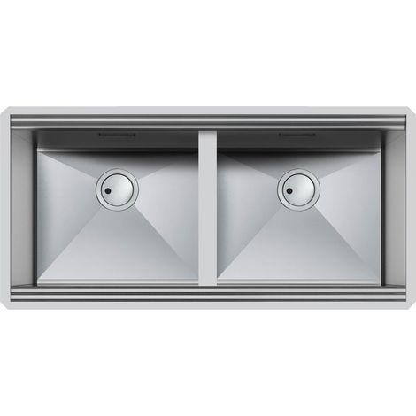 Foster Milano 1016 850 Fregadero encastrado bajo encimera Rectangular Acero inoxidable (1/3)