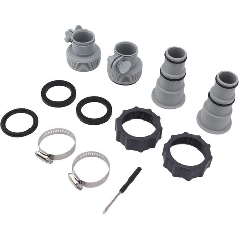 Adaptateur de tuyau de piscine de remplacement avec collier pour pompes à raccord fileté (1/5)