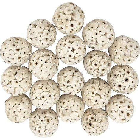 Lot de 18 jouets pour oiseaux : balle Sola Atta à mâcher pour aiguiser les griffesjouet à déchiqueter pour perroquetspetites balles à mâcher. (1/5)