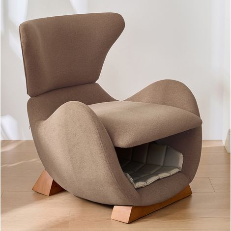 Sillón lounge con hueco para mascotas de madera marrón OKMYHOME (1/5)