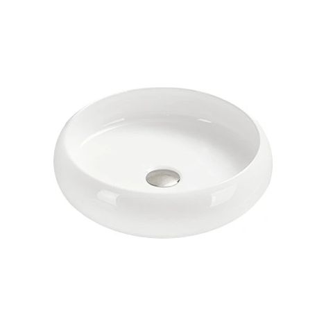 Lavabo cerámico sobre encimera, 41,5x41,5x12 cm, Blanco (1/2)