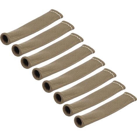 Lot de 8 gaines de protection thermique pour câbles de bougies d'allumage, résistance à la chaleur jusqu'à 1370 °C (2500 °F), pour moteurs de hot rods. (1/5)