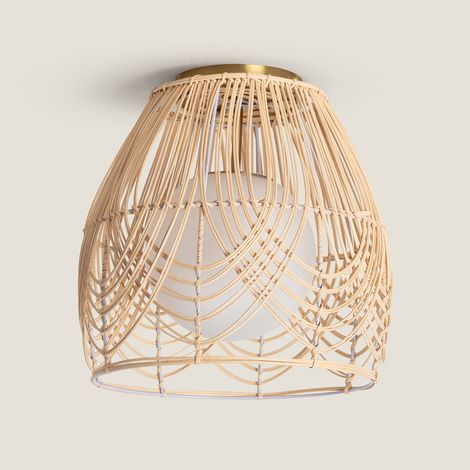 Plafón de Techo Ratán y Cristal Bagrat Natural (1/4)