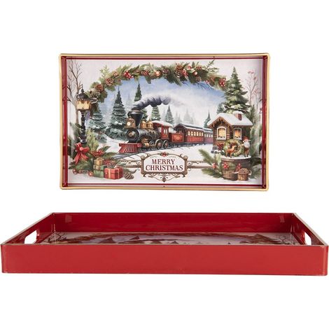 Plateau de Service en Plastique Blanc 41 x 26 x 4 cm - PANGIVO (1/4)
