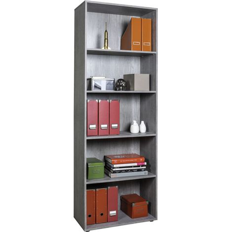 LIBRERIA 4 RIPIANI CM. 69X35X200H CEMENTO
