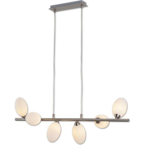 Suspension LED Design Moderne à 6 Lumières pour Salon et Salle à Manger Longueur 80 cm - PANGIVO (1/3)