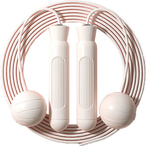 Corde À Sauter Sans Fil Avec Balles Lourdes - Longueur Réglable 280 Cm - Pour Exercice Aérobie Intérieur Et Extérieur - Lot De 1 (1/5)