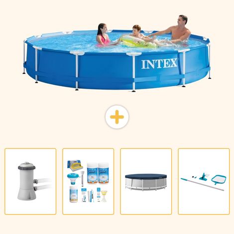 Intex Piscine Tubulaire Ronde - 366x76 cm - 5-pièces  S336 (1/5)