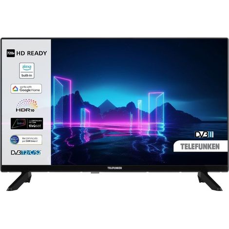Telefunken Televisore LED TE32750B45I2DZ 32" HD DVB-T2/S2 Alexa