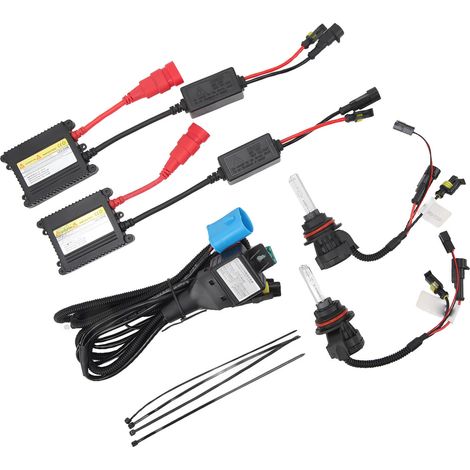 Ampoule Xénon 9004 55W 5500LM HID 6000K, Feu de Croisement et Route, Lampe Voiture DC12V, Kit Ampoules Haute et Basse, Éclairage Puissant (1/5)