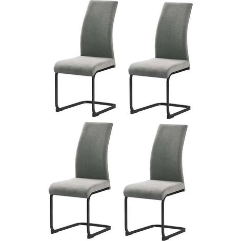 Pack 4 Sillas Salón Comedor Tacoma Estilo Contemporáneo Color Gris 43x100x45 cm (1/5)