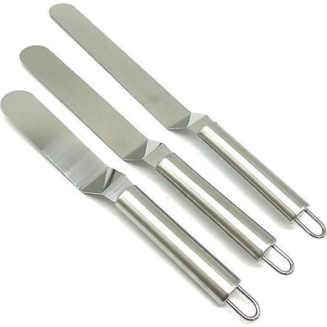 spatule Patisserie Angles, Spatule Palette En Acier Inoxydable, Spatule Dcorative Pour Le Glaage Du Gteau, Des Cupcakes Et Des Ptisseries, Lot De (1/5)
