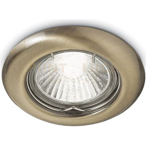 GFA013-  FARETTO DA INCASSO IN METALLO COLORE BRUNITO 1 LUCE ATTACCO GU10 D.8,2CM