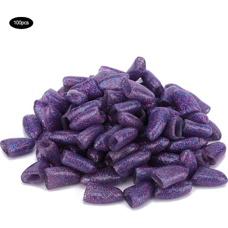 100 Capuchons Souples pour Griffes de Chien - Accessoire de Toilettage - PVC Doux - Violet Cristal (Lot de 100) (1/5)