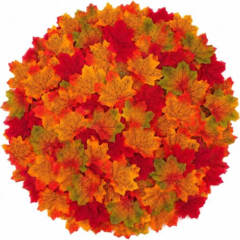 300 foglie d'acero artificiali colorate - Foglie autunnali (1/5)