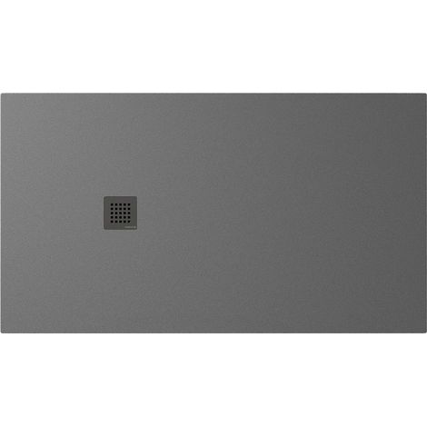 Receveur de douche en marbre coulé TRENECA 160x90cm, découpable selon vos demandes, gris mat