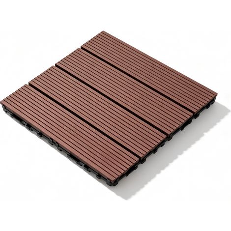 Brstheco Dalles de Terrasse PE 30x30cm Sol de Terrasse 22 Pièces (1/5)