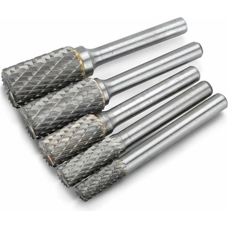 SABIR Pour une fraiseuse 5 pièces 1/4 pouce Double coupe carbure de tungstène fraise rotative meuleuse queue ensemble peu (1/5)