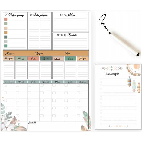 Agenda autocollant Tableau effaçable à sec flexible avec aimants Calendrier (1/5)