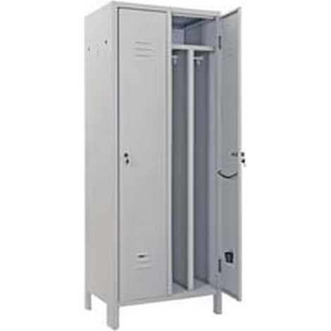 1PZ ARMADIO SPOGLIATOIO SPORCO/PULITO SLIM A DUE ANTE MONTATO - cm.68,5x50x180h