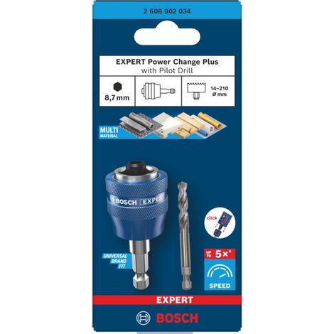 Bosch EXPERT Power Change Plus Aufnahme m. Vorb., HEX Sch. 8,7mm, HSS-G, 7,15x45x85mm