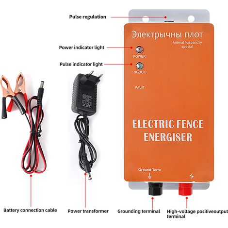 10KM Elektrozaun, Zäune und Gehege, Elektrozaun für Tiere, Schäferhund, Tierzucht, Elektrozaun-Controller für Kuh, Schaf, Pferd