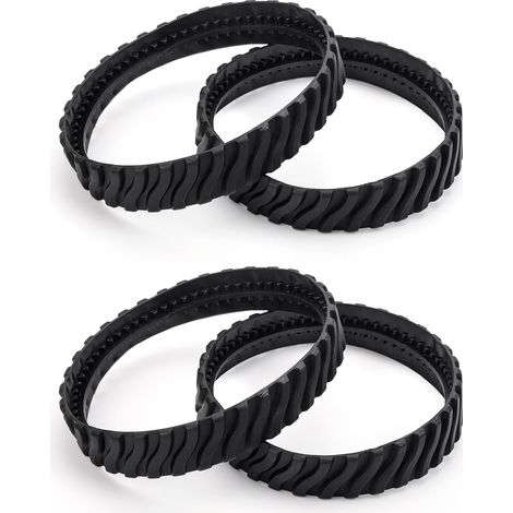 Chenille - Lot de 4 - Caoutchouc - Remplacement Roue - Nettoyeur Zodiac MX6 MX8 - Noir (1/5)