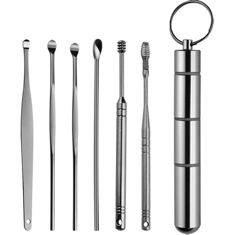 des oreilles, 6 pièces, faciles à utiliser, pour adultes, hommes et femmes (or, argent) (1/5)