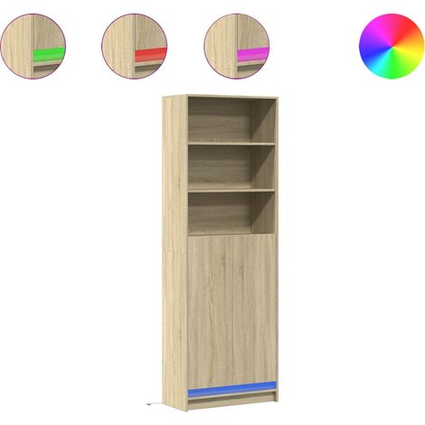 Maison Exclusive - Credenza con LED Rovere Sonoma 69x32,5x200 cm in Truciolato