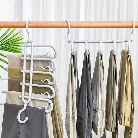 Hangers for pants, socks, skirts, jeans, etc. 5 in 1 to save space. (1/5)