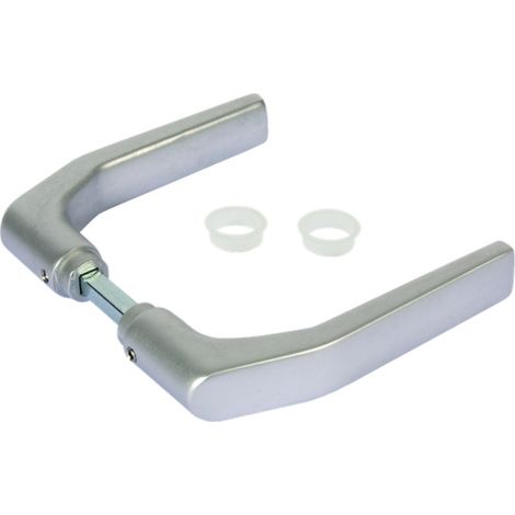 Locinox – Paire de poignée alu 8 x 120 pour serrure à encastrer – Finition aluminium anodisé – Compatible fouillot carré 8mm – 3006JH