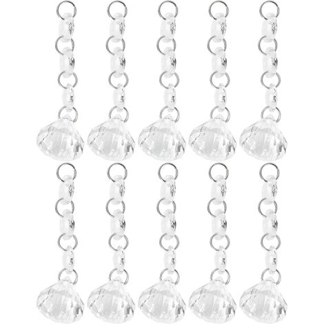 Lot de 10 pendentifs en acrylique à effet diamant, accessoires de décoration pour lustres suspendus (1/5)