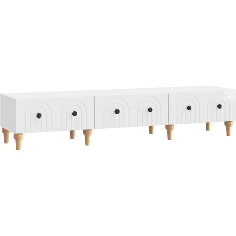 TV Cabinet High Gloss White 147 x 34.5 x 30 cm Engineered Wood vidaXL
